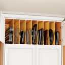 SpaceAid 8 Pack Tray Dividers for Cabinets, Bamboo Kitchen Cookie Baking Sheet Organizer for Cabinet, Vertical Pan and Trays Organizers for Pantry Storage