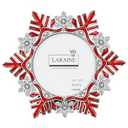 LARAINE 3.5 inch 2023 Picture Photo Frame Snowflake Metal High Definition Glass Display Pictures for Tabletop Christmas Home Decorative Holiday Gift (Snowflake (Red)