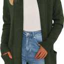 PRETTYGARDEN Long Cardigan Sweaters for Women Winter Clothing 2026 Fall Knitted Open Front Cozy Sweater with Pockets (M)