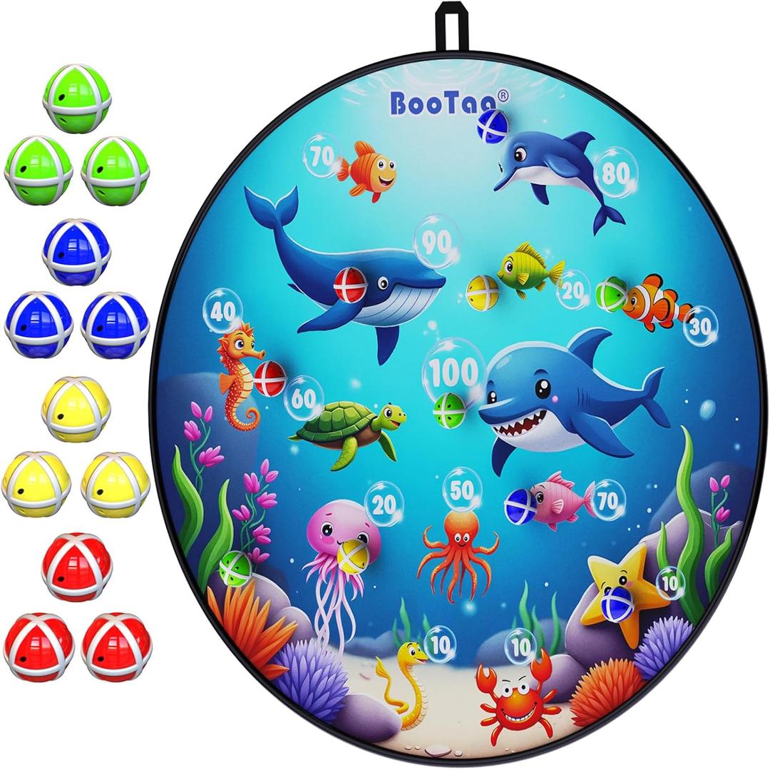 BooTaa 29" Large Dart Board for Kids, Kids Dart Board with Sticky Balls, Boys Toys, Indoor/Sport Outdoor Fun Party Play Game Toys, Birthday Gifts for 3 4 5 6 7 8 9 10 11 12 Year Old Boys Girls