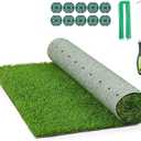 Realistic Artificial Grass Rug Indoor Outdoor: Fake Grass Turf with Drainage Holes, Pet-Friendly Dog Grass Mat, Perfect for Garden Lawn Balcony Patio Backyard Landscape Decoration, 5FT x8FT
