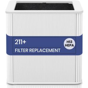211+ Filter Replacement Compatible with Blue Pure 211+ & 211+ Auto Air Purifier, 2-Stage Filtration System of H13 True HEPA Filter and Activated Carbon Filter
