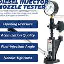 600Bar Diesel Fuel Injector Tester Kit, 8700PSI Diesel Injector Nozzle Leak Down Tester, Dual-Scale Fuel Pressure Gauge Kit for Injector Nozzle Pressure Test, M12/M14 Connectors