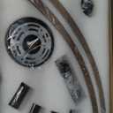 38.2'' Large Farmhouse Wagon Wheel Chandelier for Living Room, 8-Light Rustic Round Metal Light Fixtures for Dining Room Entryway Kitchen Island, Vintage Rust and Black Finishes