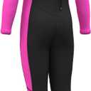 Hevto Kids Wetsuit for Girls Toddler Size 10 Year Child Youth 3/ 2mm Neoprene Wet Suit Full Thermal Swimsuit Swimming in Cold Water (K1-Pink, 10)
