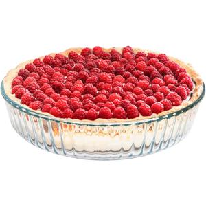 10 Inch - Glass Pie Plates Deep Pie Pans for Baking and Serving, Clear