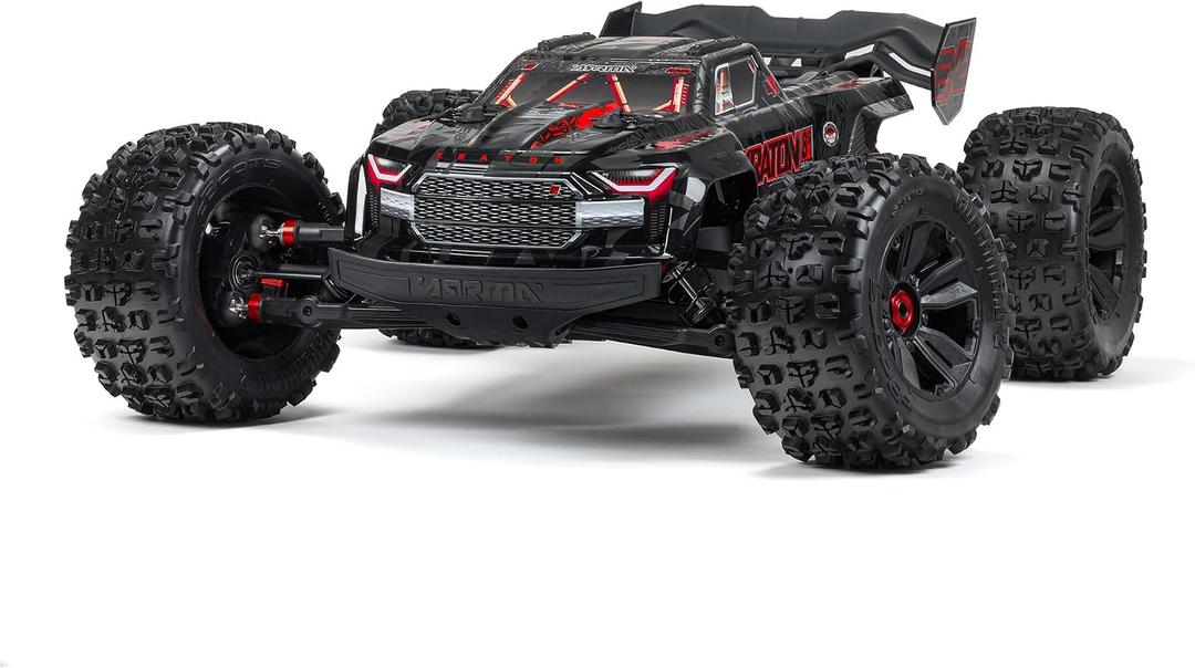 ARRMA RC Truck KRATON 4X4 8S BLX 1/5 Speed Monster Truck Black, RTR (Transmitter and Receiver Included, Batteries and Charger Not Included), ARA5808V2T1, Medium