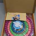 READAEER Round Knitting Looms Set Craft Kit Tool with Hook Needle and Pompom Maker