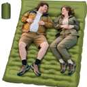 Sleeping Pad for Camping, 6" Extra Thick Double Sleeping Pad with Pillows & Built-in Foot Pump, Ultralight Camping Sleeping Mats Compact for Travel Tent Hiking Backpacking Car Camp Gear