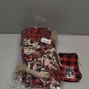 Aviski 120PCS Cotton Small Christmas Drawstring Candy Treat Bags Buffalo Plaid Xmas Xmas Christmas Fabric Goody Gift Sacks Reusable Gift Wrapping Bags Holiday Party Favors - Red/Black