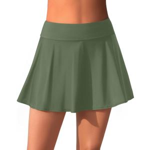 Aqua Eve Women Swim Skirt Tummy Control Swimsuit Skirt High Waisted Bathing Suit Bottom (Available in Plus)