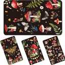 10 x Bohemia Credit Card Skin - 4 Pcs Mashroom Butterfly Debit Skin Stickers Boho Themed Credit Decal Cover Set for Transportation Key Debit Bus Cards