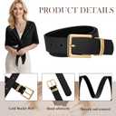 Hercicy 2 Pcs 2026 Shawl Wraps and Belt for Women, Knitted Cardigan Shoulder Top Sweater Shawl Scarf and Leather Belt Set (Black)