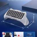 Wireless Controller Keyboard for PS5/PS5 Pro, Bluetooth 3.0Mini Portable Gamepad Chatpad with Built-in Speaker&3.5MM Audio Jack for PS5/PS5 Pro Voice Chat Board for Messaging&Gaming Live Chat (White)