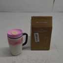 Owala SmoothSip Slider Stainless Steel Insulated Travel Mug, 100% Leak Proof, For Hot and Cold Drinks, Travel Friendly with Sliding Lock Lid, 12oz, BPA Free, Leak Proof, Pink/Tan (Daybreak)