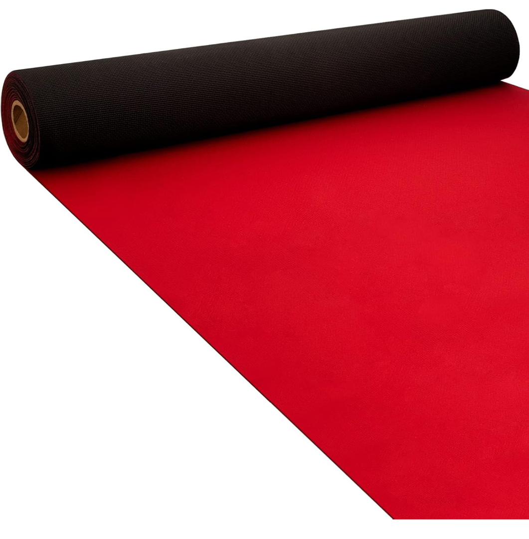 Boao 10 x 3 ft Neoprene Carpet Runner Reusable Plastic Floor Runner Non Slip Rubber Backed Rugs for Hallway Aisle Carpet Roll for Wedding Party Decor Prom Business Outdoor(Red) Boao 10 x 3 ft Neoprene Carpet Runner Reusable Plastic Floor Runner Non Slip Rubber Backed Rugs for Hallway Aisle Carpet Roll for Wedding Party Decor Prom Business Outdoor(Red)