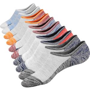 Mottee&Zconia No Show Sock Low Cut Ankle Short Socks for Men Basic Casual Anti-skid Cotton Socks with Non Slip Grips (8-11, 5 Pairs(high Level Soft))