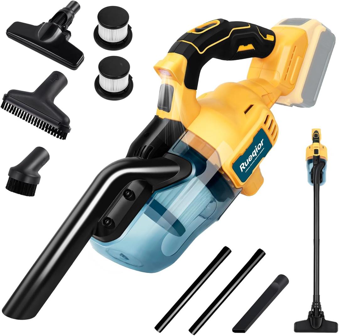 Cordless Vacuum for DeWalt 20V Battery, 5 in 1 Handheld Electric Vacuum Cleaner with 400W Powerful Motor, 46 CFM Portable Hand Vacuum for Home Pet Hair, Car (Battery Not Included)