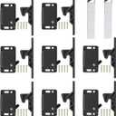 RV Drawer Latches and Catches, 8 Pack RV Cabinet Door Latches and Catches, 10 LBS Pull Force Latch for RV Camper Motor Trailor Home Office Cabinet Drawer, with Mounting Screws and Double-Sided Tape