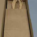 XPCARE 100Pcs Paper Gift Bags 5.25x3.25x8.25'', Small Paper Bag with Handles Bulk Shopping,Kraft,Retail,Party Bags for Small Business (Brown)