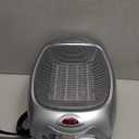 Amazon Basics Ceramic Space Heater, Portable Indoor Heating Solution, With Overheat and Tip-Over Protection, Thermostat, Non-Oscillating, 1500W, 7.52"D x 6.34"W x 9.45"H, Silver
