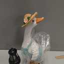 Solar Garden Outdoor Statues Goose, Goose Outdoor Lawn and Garden Statue, Lawn Decor Statue for Patio, Balcony, Yard Ornament - Gifts for Mom Grandma Women, 5.12 x 4.33 x 11.22 inches