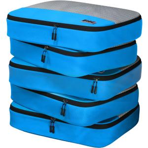 Dot&Dot Large Packing Cubes for Suitcases - 5 Pcs Set - Travel Organizer Bags for Carry-On Luggage