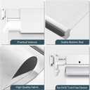 Motorized Blinds No Drill Automatic Roller Shades with Remote Control Smart Electric Window Blinds (White, 35 x 72)