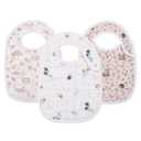 Snap Muslin Bibs for Girls, 3-Pack Baby Bibs for Infants, Newborns and Toddlers, 100% Cotton Muslin Absorbent & Soft Layers, Adjustable Snaps,"Spring"