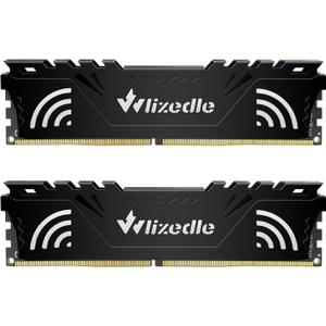 DDR4 3200MHz RAM 32GB Kit (2x16GB) XMP 2.0 CL16 UDIMM, Desktop Memory Module PC4-25600 288-Pin 1.35V Non-ECC Unbuffered PC Computer RAM Stick Upgrade - Black