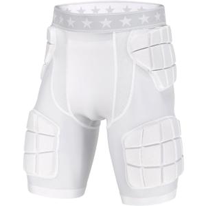 5-Pad Football Compression Girdle/Shorts, Football Padded Shorts, Football Girdle Hip and Thigh Protector (X-Large)