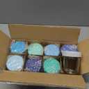 Youngever 8 Sets Glass Baby Food Storage, Baby Food Glass Containers with Airtight Lids, 8 Coastal Colors (8 Ounce) (8 Count (Pack of 1))