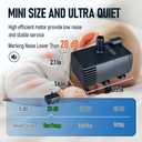 Automatic Small Sump Pump with Water Sensor, 8 FT Lift 74 GPH with 6 FT Tubing, 115/230V Mini HVAC Condensate Removal Pump with Float Switch for Dehumidifier, Air Conditioner, Hydroponic, Auto On Off