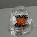 Wesnoy 20 Pcs Basketball Goodie Bags Basketball Party Favor with Handles Reusable Sport Themed Treat Bags for Candy Birthday Party Supplies 8 x 8 x 3.15'' (Orange)