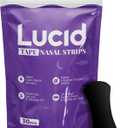 Lucid Nasal Strips for Snoring & Better Sleep  Nose Strips for Breathing Support, Gentle Adhesive, Drug-Free Snoring Relief - Flexible Fit, Latex-Free, Extra-Strength Nasal Strips (30 Pack)