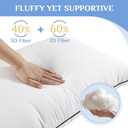 JollyVouge Standard Size Bed Pillow 1-Pack, Single Pillow for Sleeping, Breathable and Supportive with Down Alternative Fill, Hotel Collection Pillow for Side, Back, and Stomach Sleepers