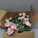 50 PCS Roses Artificial Flowers, Fake Roses with Stem Realistic Blush Silk Rose for DIY Wedding Bouquets Table Centerpieces Arrangements Baby Shower Birthday Home Decor Valentines Day Gift for Her