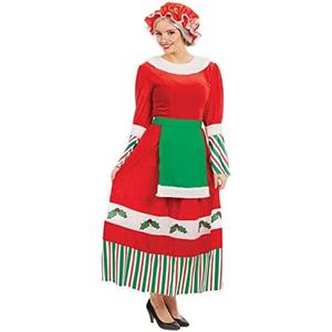 fun shack Women's Traditional Mrs Claus Ladies, Large