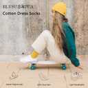 2 x Womens Thin Cotton Socks Soft Socks for Women Above Ankle Breathable Crew Socks 6 Pack (5-9)