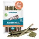AmeizPet Catnip Grass for Cats Premium, Catnip Treats for Training & Play, Cat & Kitten Behaviour Dust 25g (0.06 Oz), Pack of 8