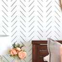 STENCILIT Herringbone Simple Wall Stencil - XL Stencil 22x40 In, Geometric Wall Stencils for Painting Large Pattern, Modern Large Wall Stencils