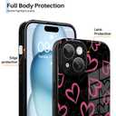 Ufbara Soft Case for iPhone 15 Case, Slim Cute Love Heart Pattern
