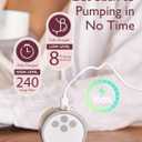 Momcozy Hands-Free Breast Pump S12 Pro, Wearable & Portable Pump with Soft DoubleFit Flange, 3 Modes | 9 Levels Double Electric Pump, Smart Display, 24mm, 2 Pack, Gray Color