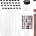 AHANDMAKER 50Pcs Clear Plastic Tube with Black lid Incense Storage Tube Transparent Plastic Tubes Clear Bead Containers with 10 Sheets Label Stickers for 8-10 inch Incense Sticks, Preserves Aroma