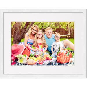 Poster Palooza 13x13 Frame White Solid Pine Wood Picture Frame | Includes UV Acrylic, Foam Board Backing & Hanging Hardware