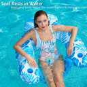 Jasonwell Inflatable Pool Float Chair - 2Pack Floating Pool Chair Lounge Floats for Swimming Pool Water Chair Pool Lounger with Cup Holder Pool Toy Party Floaties for Adults (BG-L), Large