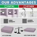 EUTXL Lavender No Hook Shower Curtain with Snap in Liner,230GSM Waffle Weave Shower Curtains for Bathroom,71W x 74H