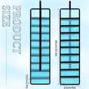 2 Pcs Roll up Fishing Lure Wraps Bag Lure Sleeves Bait Storage 10 Pocket PVC Mesh Protective Cover Tackle Storage Bags & Wraps for Saltwater & Freshwater Fishing(Blue)