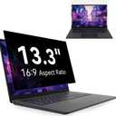 13.3 Inch Laptop Privacy Screen Compatible With Lenovo Hp Dell Acer Asus Thinkpad Envy Xps, 16:9 Aspect Removable Anti Glare Blue Light Filter Protector,13 in Computer Monitor Privacy Shield ([1 PACK] 13.3'' Privacy Screen (16:9))