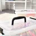 6 Quart Clear Storage Latch Box/Bins, 6-Pack Plastic Container with Latches and Lid